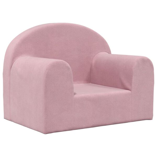 vidaXL Kindersofa Rosa Weich Plüsch