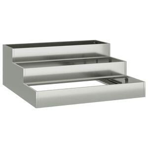 vidaXL Garten-Pflanzgef&auml;&szlig; Silber 90 x 90 x 35 cm Verzinkter Stahl