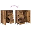 vidaXL Highboard Altholz 69,5 x 34 x 180 cm Holzwerkstoff
