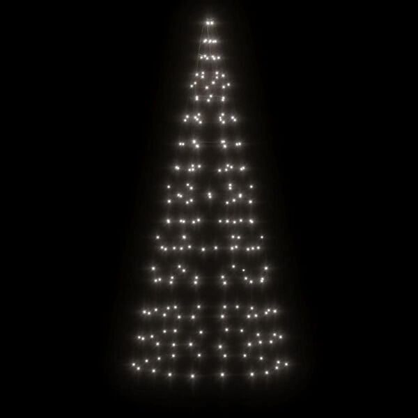 vidaXL LED-Weihnachtsbaum für Fahnenmast 200 LEDs Kaltweiß 180 cm