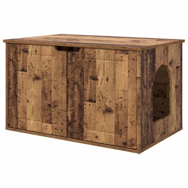 vidaXL Katzenhaus Altholz 85 x 55 x 50,5 cm Holzwerkstoff