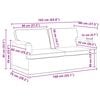 vidaXL Sofa 2 pcs Schwarz 162 x 80 x 85 cm Stoff