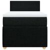vidaXL Boxspringbett mit Matratze Schwarz 80x200 cm Stoff