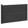 vidaXL zaunset 175 x 105 cm WPC und Aluminium Schwarz