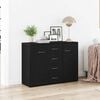 vidaXL Sideboard Schwarz Eichen-Optik 88x30x64 cm Holzwerkstoff