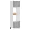 vidaXL Mikrowellenumbauschrank Lyon Grau Sonoma 60x57x207 cm Holzwerkstoff