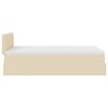 vidaXL Ottoman-Bett mit Matratze Creme 120x190 cm Stoff