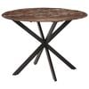 vidaXL Esstisch &Oslash;110x78 cm Altholz Massiv und Stahl