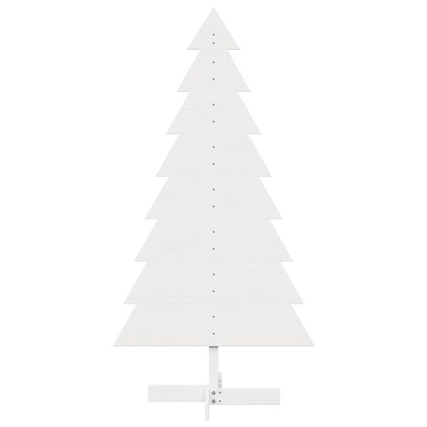 vidaXL Weihnachtsbaum zum Schmücken Weiß 150 cm Massivholz Kiefer