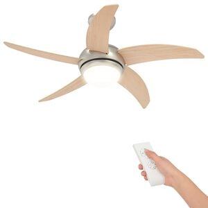 vidaXL Deckenventilator mit Licht und Fernbedienung &Oslash; 110 cm Sonoma