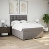 vidaXL Boxspringbett mit Matratze Taupe 140x190 cm Stoff