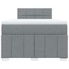 vidaXL Boxspringbett mit Matratze Hellgrau 120x190 cm Stoff