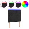 vidaXL LED Kopfteil Schwarz 80x5x118/128 cm Samt