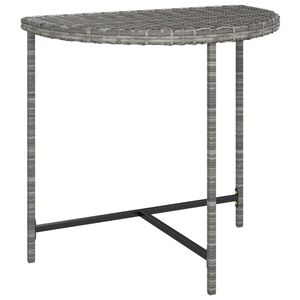 vidaXL Gartentisch Grau 80x50x75 cm Poly Rattan