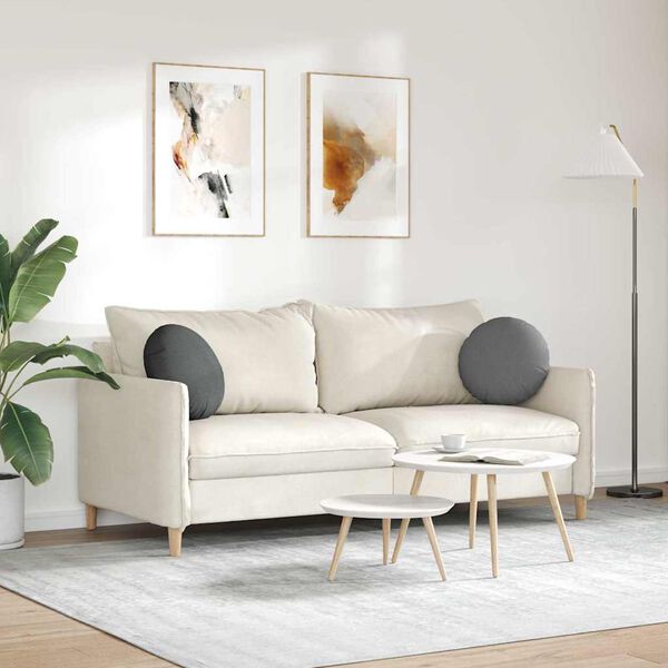 vidaXL Sitzkissen 2 pcs Dunkelgrau &Oslash;40 x 13 cm Stoff