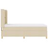 vidaXL Boxspringbett mit Matratze Creme 100 x 200 cm Stoff