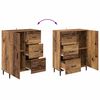 vidaXL Sideboard Altholz 69,5 x 34 x 90 cm Verbundholz und Eisen