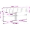 vidaXL Gepolstertes Kopfteil Hellgrau 180 cm Massives Kiefernholz