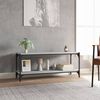 vidaXL TV-Schrank Grau Sonoma 100x33x41 cm Holzwerkstoff und Stahl