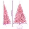 vidaXL K&uuml;nstlicher Halb-Weihnachtsbaum mit St&auml;nder Rosa 150 cm PVC