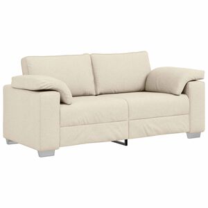 vidaXL 2-Sitzer Sofa Beige 180 cm Leinenmischgewebe
