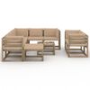 vidaXL 10-tlg. Garten-Lounge-Set mit Kissen Beige