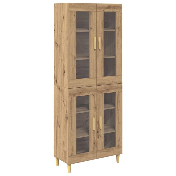 vidaXL Highboard Artisan-Eiche 69,5 x 34 x 180 cm Holzwerkstoff