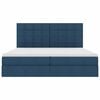 vidaXL Bett mit Stauraum und LED mit LED Blau 200 x 200 cm Polyester