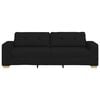vidaXL 3-Sitzer-Sofa Schwarz 220x78x80 cm Stoff