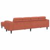 vidaXL Stoffsofa mit Kissen Rot-Orange 208 cm Cordstoff