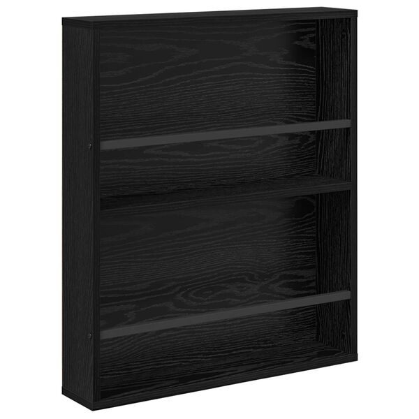vidaXL Magazinregal Schwarz Eichen-Optik 60 x 12 x 70 cm Holzwerkstoff