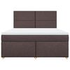 vidaXL Boxspringbett mit Matratze Dunkelbraun 180x200 cm Stoff