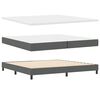vidaXL Boxspringbett mit Matratze Dunkelgrau 200 x 200 cm Stoff