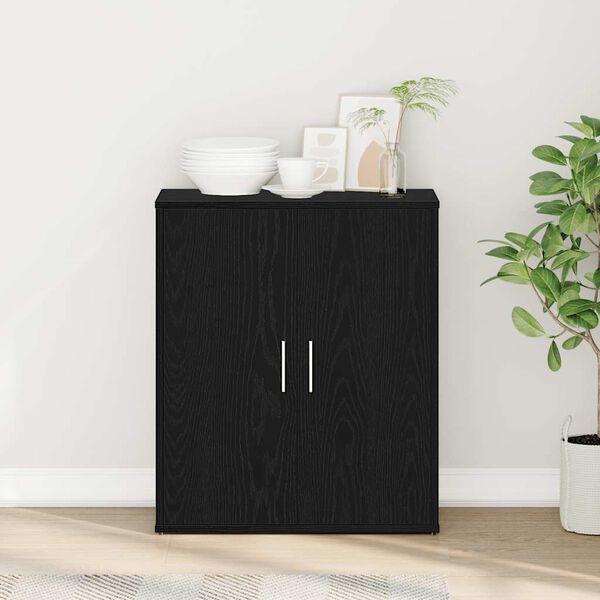 vidaXL Sideboard Schwarze Eiche 60x31x70 cm Holzwerkstoff