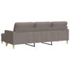vidaXL 3-Sitzer-Sofa mit Hocker Taupe 210 cm Stoff