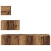 vidaXL TV-Schrankset Wandmontiert 4 pcs Altholz Holzwerkstoff