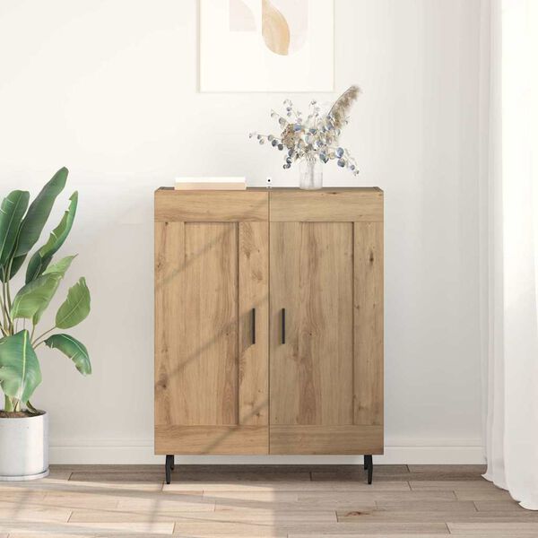 vidaXL Sideboard Artisan-Eiche 69,5 x 34 x 90 cm Verbundholz und Eisen