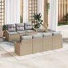 vidaXL Gartensofa-set 8 pcs Beige und Hellgrau Poly-Rattan
