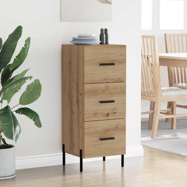 vidaXL Sideboard Artisan-Eiche 34 x 34,5 x 90 cm Holzwerkstoff