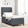 vidaXL Boxspringbett mit Matratze Dunkelgrau 200 x 80 cm Polyester