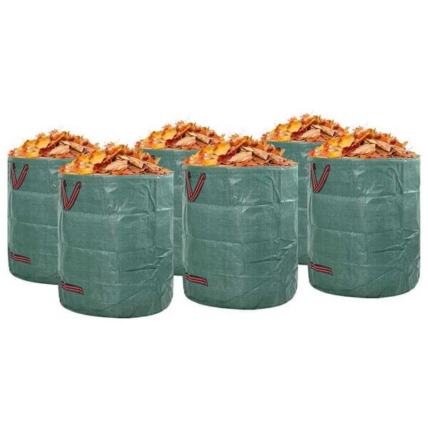 vidaXL Gartenmüllsäcke 12 pcs Grün 67 x 67 x 75.5 cm Polypropylen