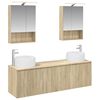 vidaXL Badezimmerschrank-Set 5 pcs Sonoma-Eiche Holzwerkstoff
