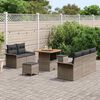 vidaXL Garten-Sofa-Set 8 pcs Grau Poly-Rattan
