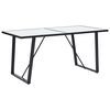 vidaXL Esstisch Wei&szlig; 160 x 80 x 75 cm Hartglas