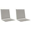 vidaXL Sitz- und R&uuml;ckenkissen Polyester Hellgrau 47 x 45 x 2 cm