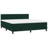 vidaXL Boxspringbett mit Matratze Dunkelgr&uuml;n 180x200 cm Samt
