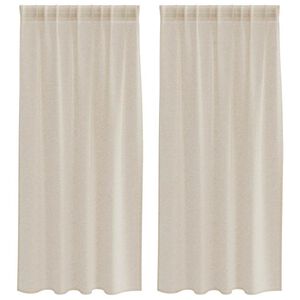 vidaXL Voile-Vorhang 2 stk. Sand 140 x 175 cm Polyester