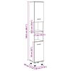 vidaXL Badschrank Artisan-Eiche 30x30x179 cm Holzwerkstoff