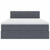 vidaXL Bett mit Stauraum und LED mit LED Dunkelgrau 140 x 200 cm Samt