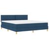 vidaXL Boxspringbett mit Matratze mit Matratze Blau 180 x 200 cm Stoff